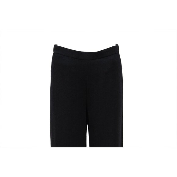 St John Womens Wide Leg Pants Size US 12 Blue Wool Rayon Sweatpants Joggers - Picture 2 of 11